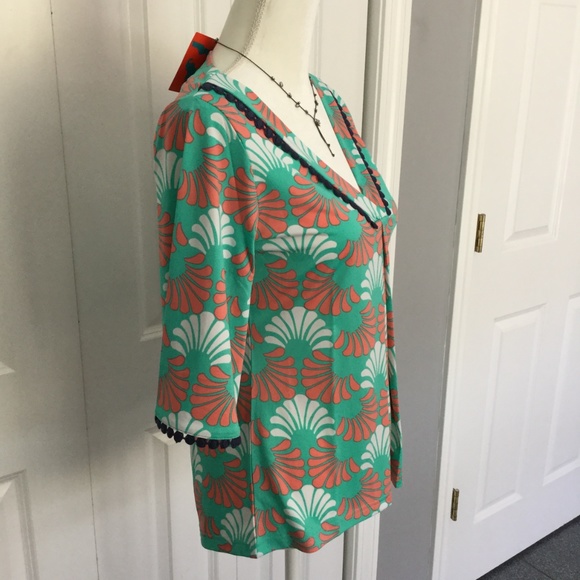 💼🗂Tracy Negoshian 1/2 sleeved V-neck blouse - Picture 3 of 8